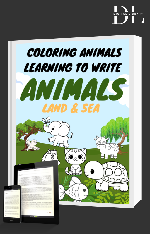 coloring animals learning to write